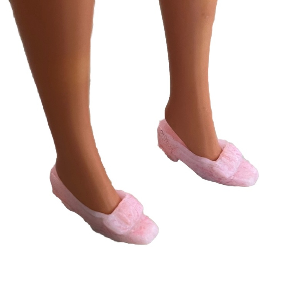 Vintage Fashion Doll Pilgrim Shoes Pink Marble 1970s Mod Fits Barbie & Similar